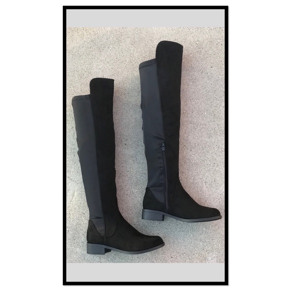 Soda Shoes - RESTOCK! Soda Twist Black over the Knee ridin BOOT